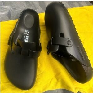 2 pack 1-36 and 1-37 Birkenstock Boston EVA Black Clogs
